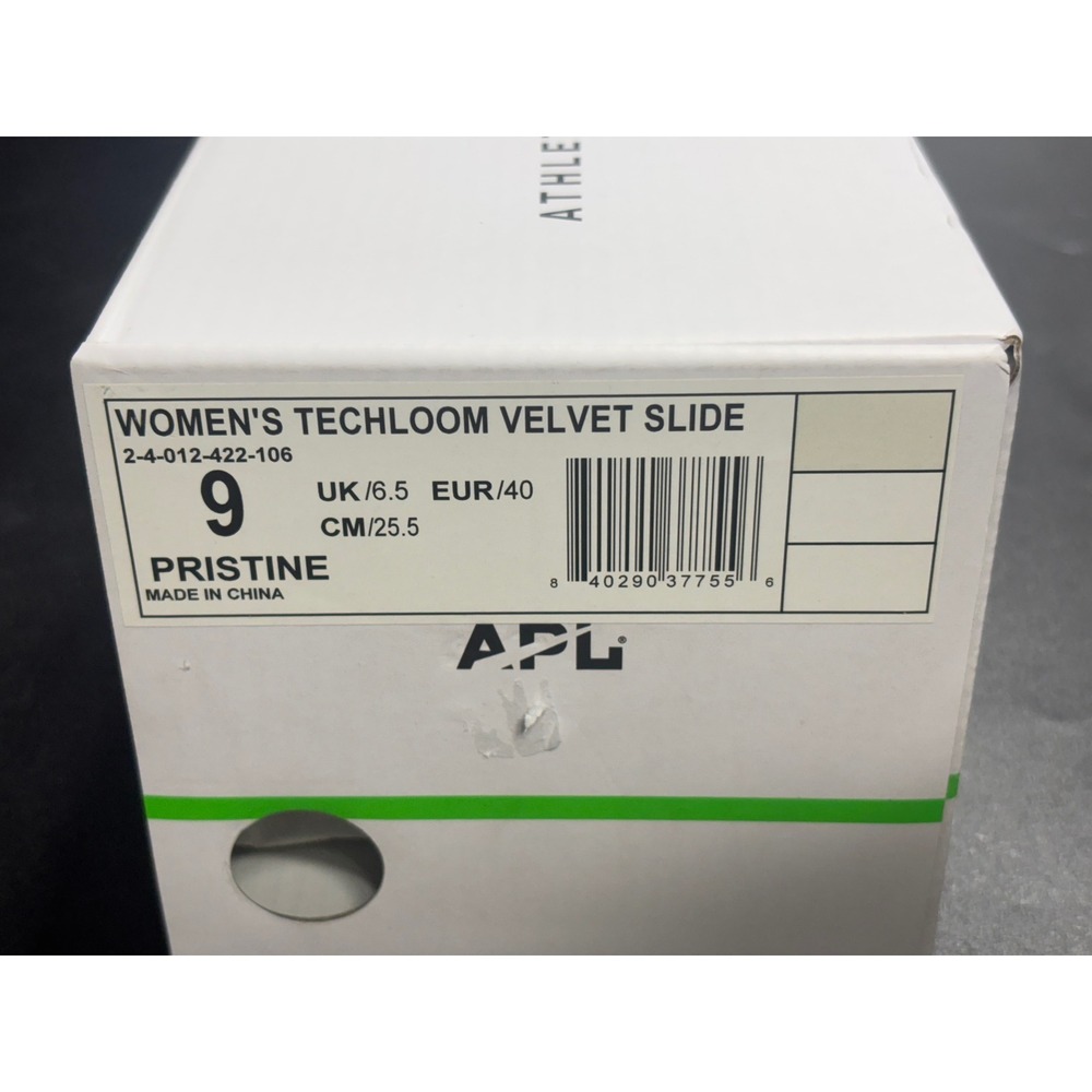 APL TechLoom Velvet Slides Women's Pristine/Cream Off White Sandals Size 9 - Picture 6 of 6